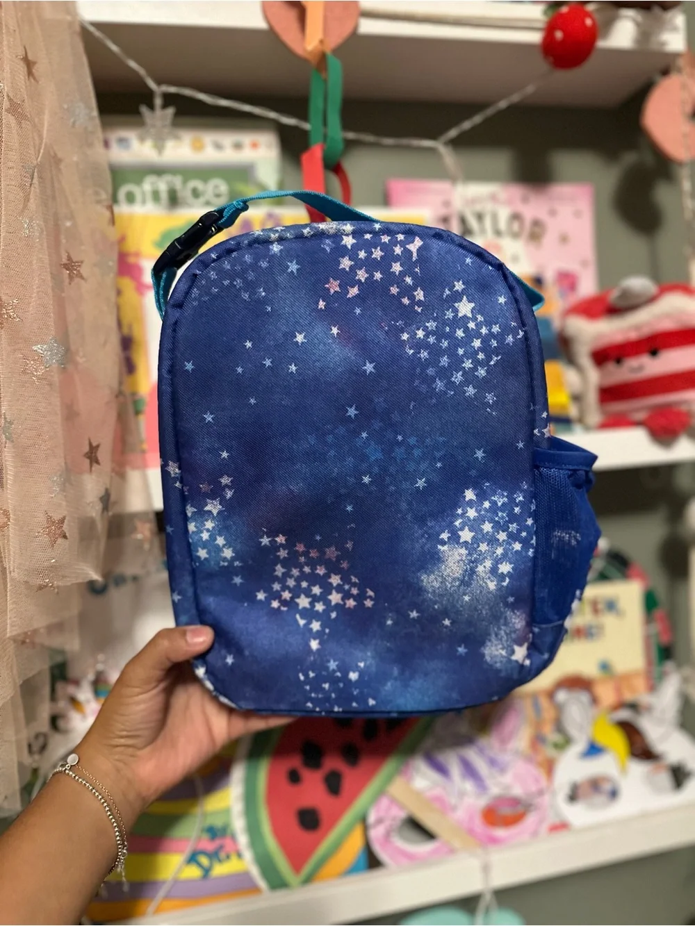 Lands' End Kids Starry Navy Blue Backpack